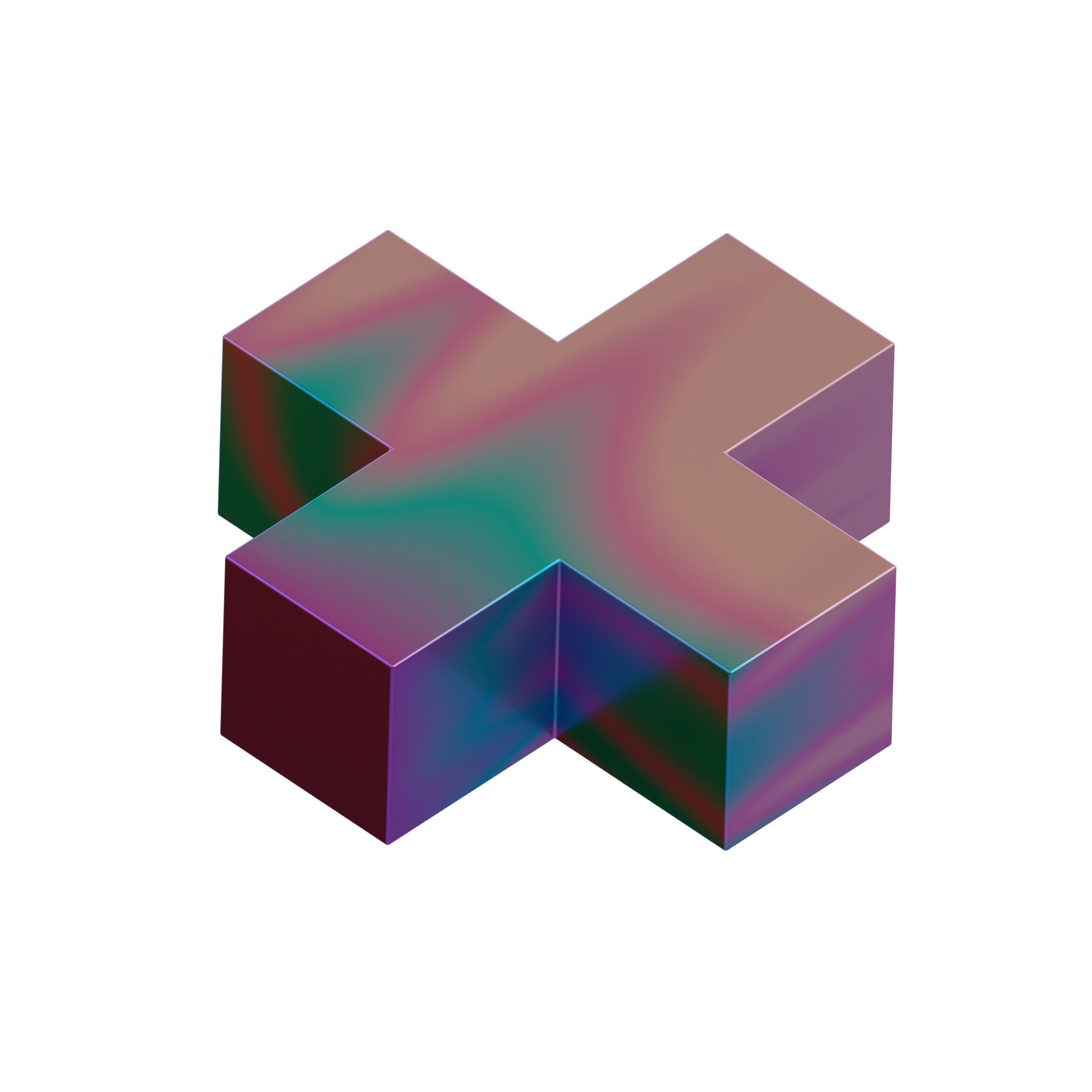 Abstract Geometric Shape Icon Pack 3D Model Low-poly 3D model_9