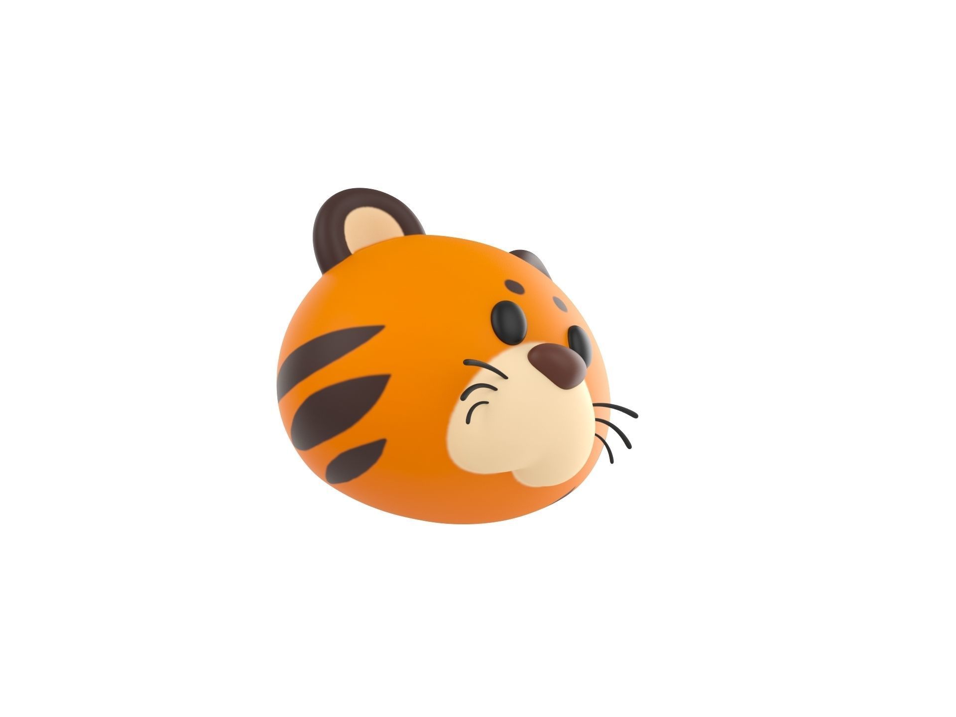 Prop157 Tiger Head 3D model_2