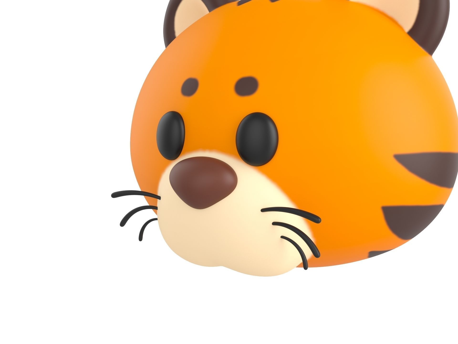 Prop157 Tiger Head 3D model_8