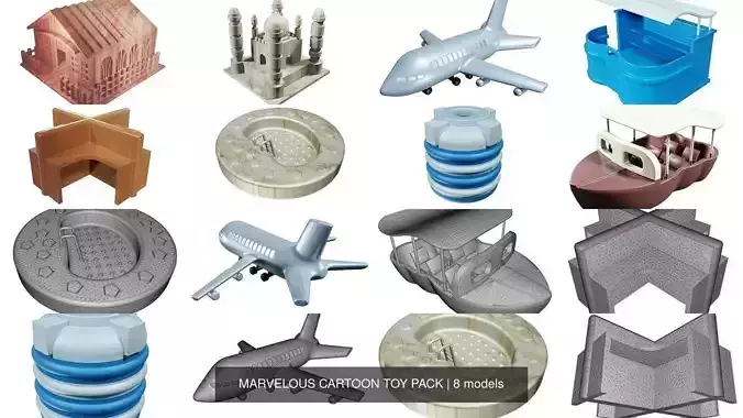 MARVELOUS CARTOON TOY PACK 3D Model Collection