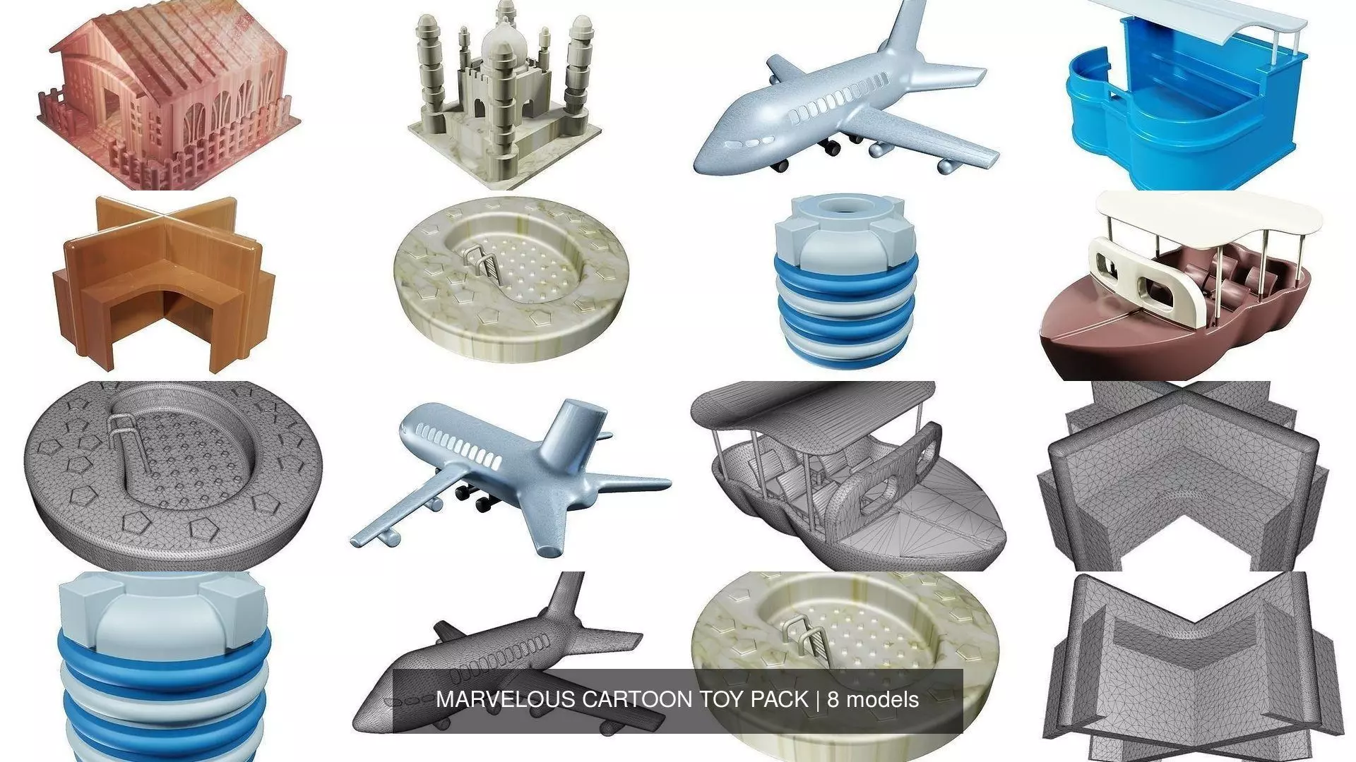 MARVELOUS CARTOON TOY PACK 3D Model Collection_0