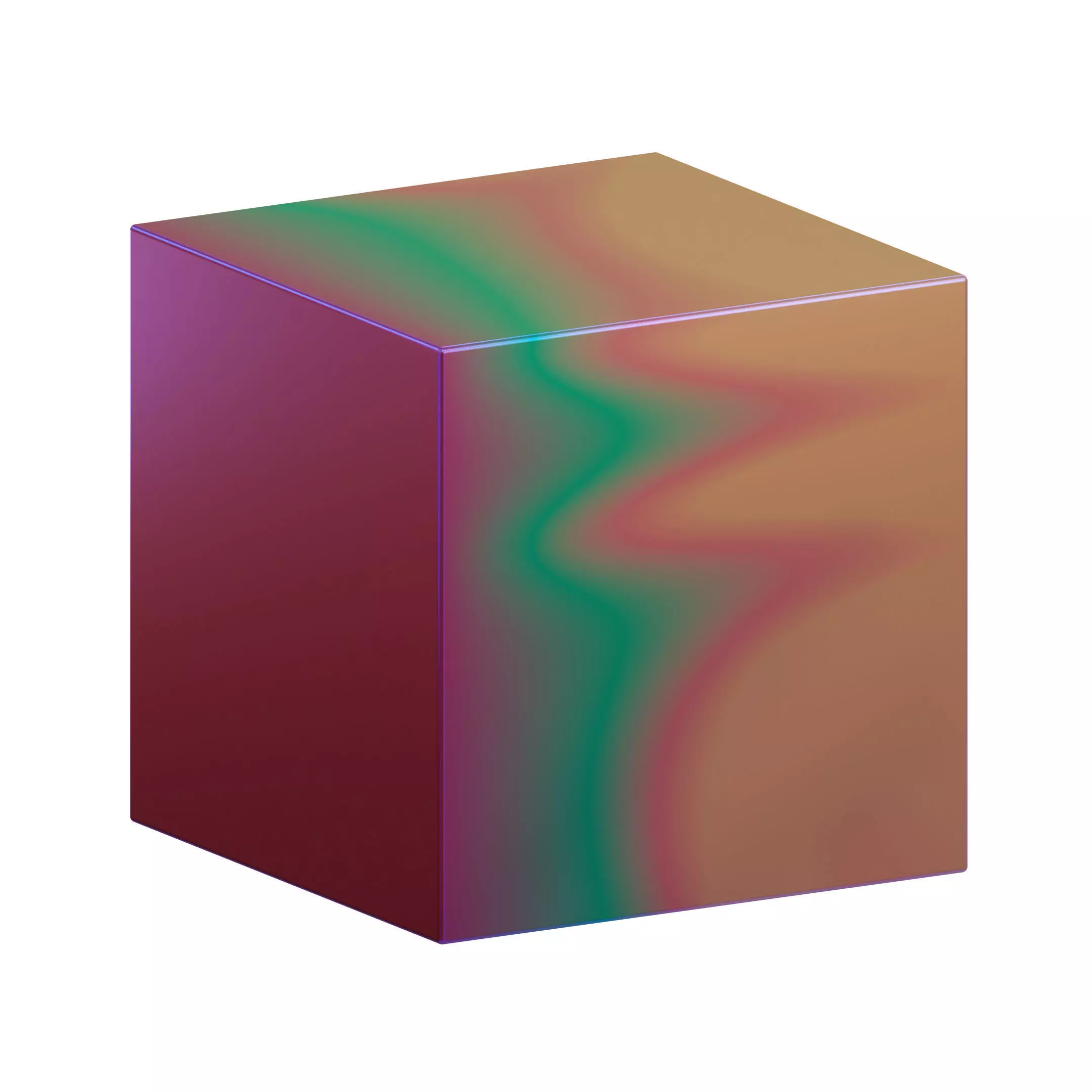 Cube Geometric Shape Low-poly 3D model_0