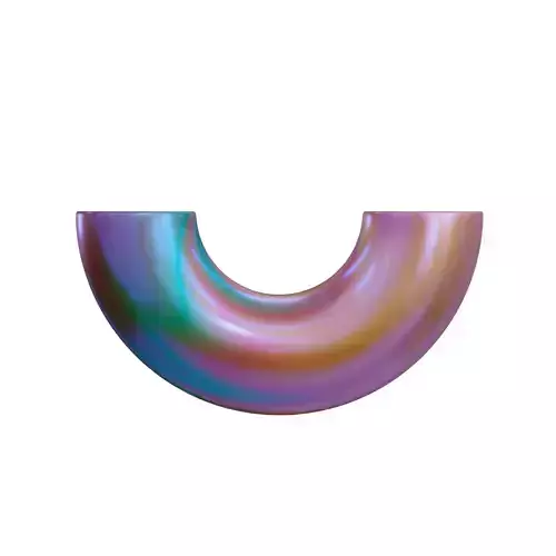 Half Donut Geometric Shape