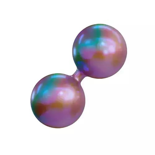 Twin Jointed Spheres Geometric Shape