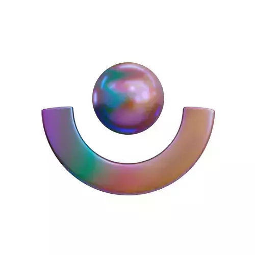 Half Donut Geometric Shape