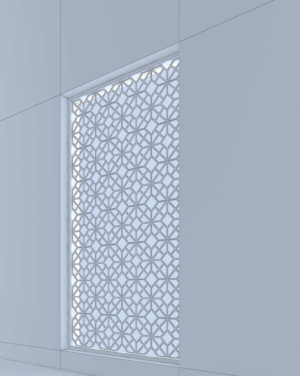 3d screen lattice pattern for window Low-poly 3D model_3