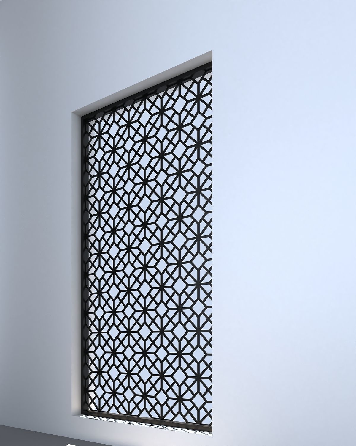 3d screen lattice pattern for window Low-poly 3D model_1