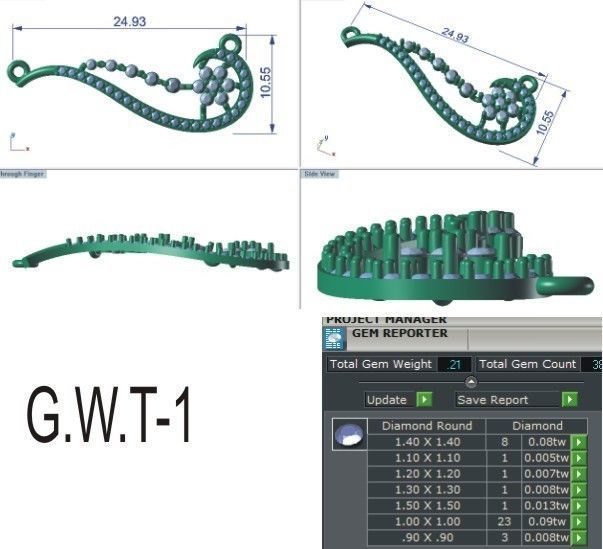 Women Necklace 3dm STL FBX OBJ Render Details 3D print model_8