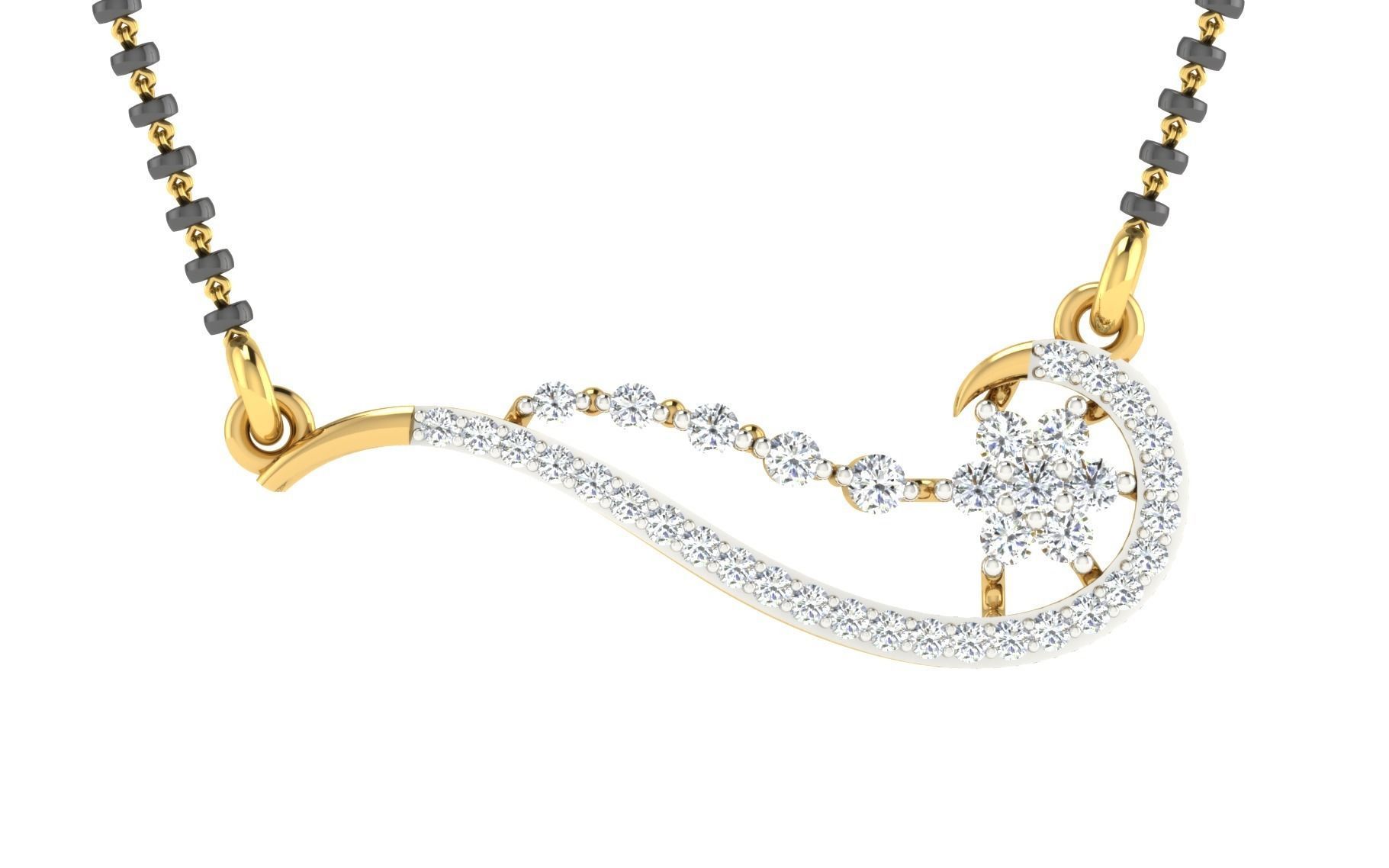 Women Necklace 3dm STL FBX OBJ Render Details 3D print model_1