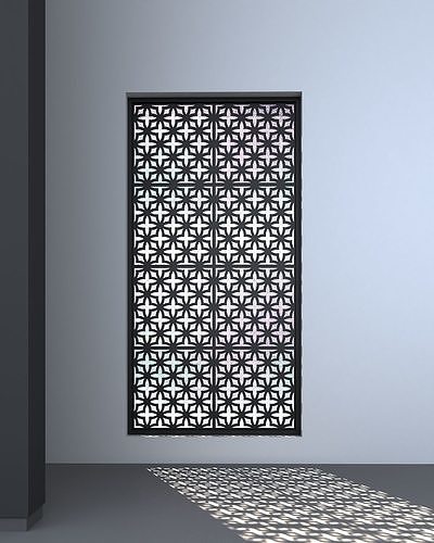3d screen window Low-poly 3D model