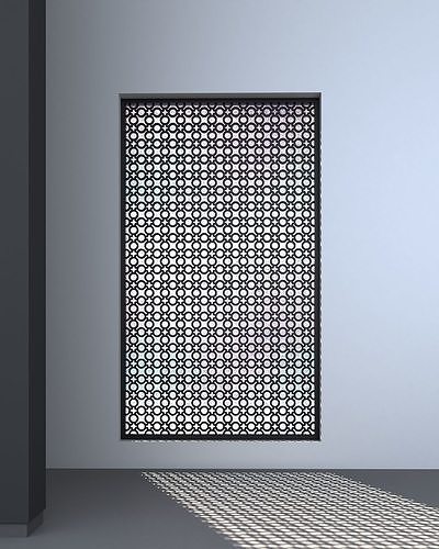 3d screen window Low-poly 3D model