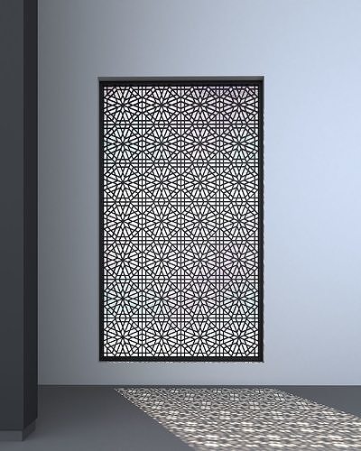 3d screen window Low-poly 3D model