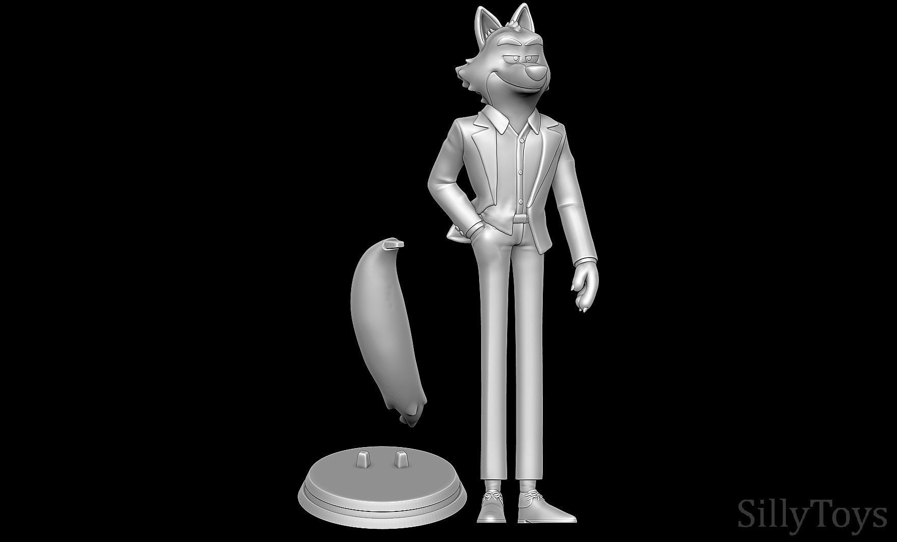 Mr Wolf - The Bad Guys 3D print model_7