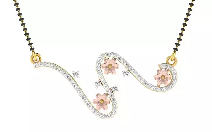 Women Necklace 3dm STL FBX OBJ Render Details