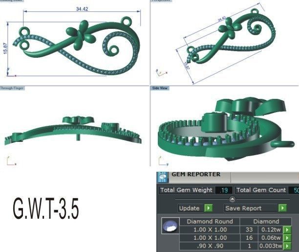 Women Necklace 3dm STL FBX OBJ Render Details 3D print model_8