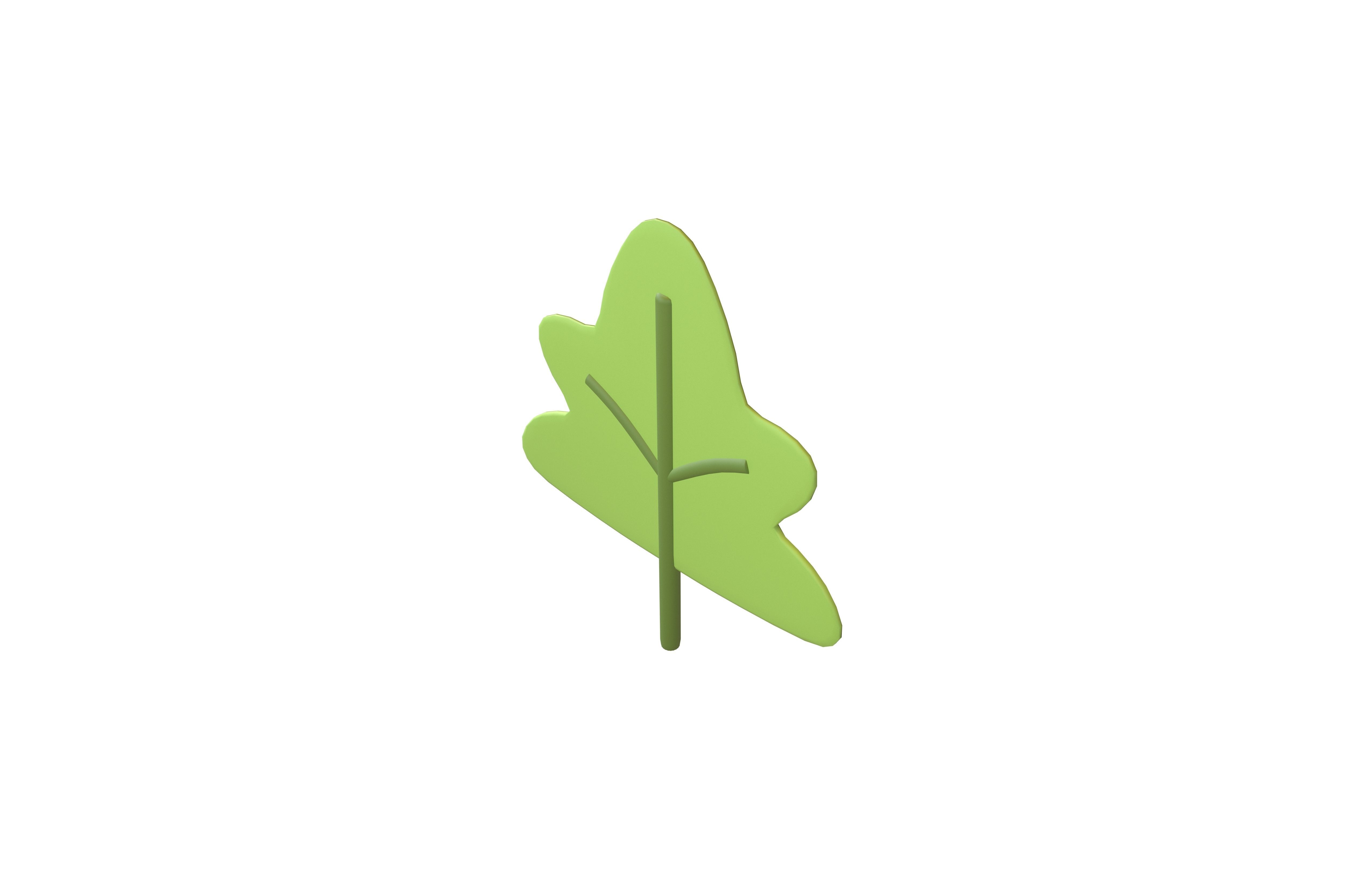 Cartoon Leaf v1 001 Low-poly 3D model_3