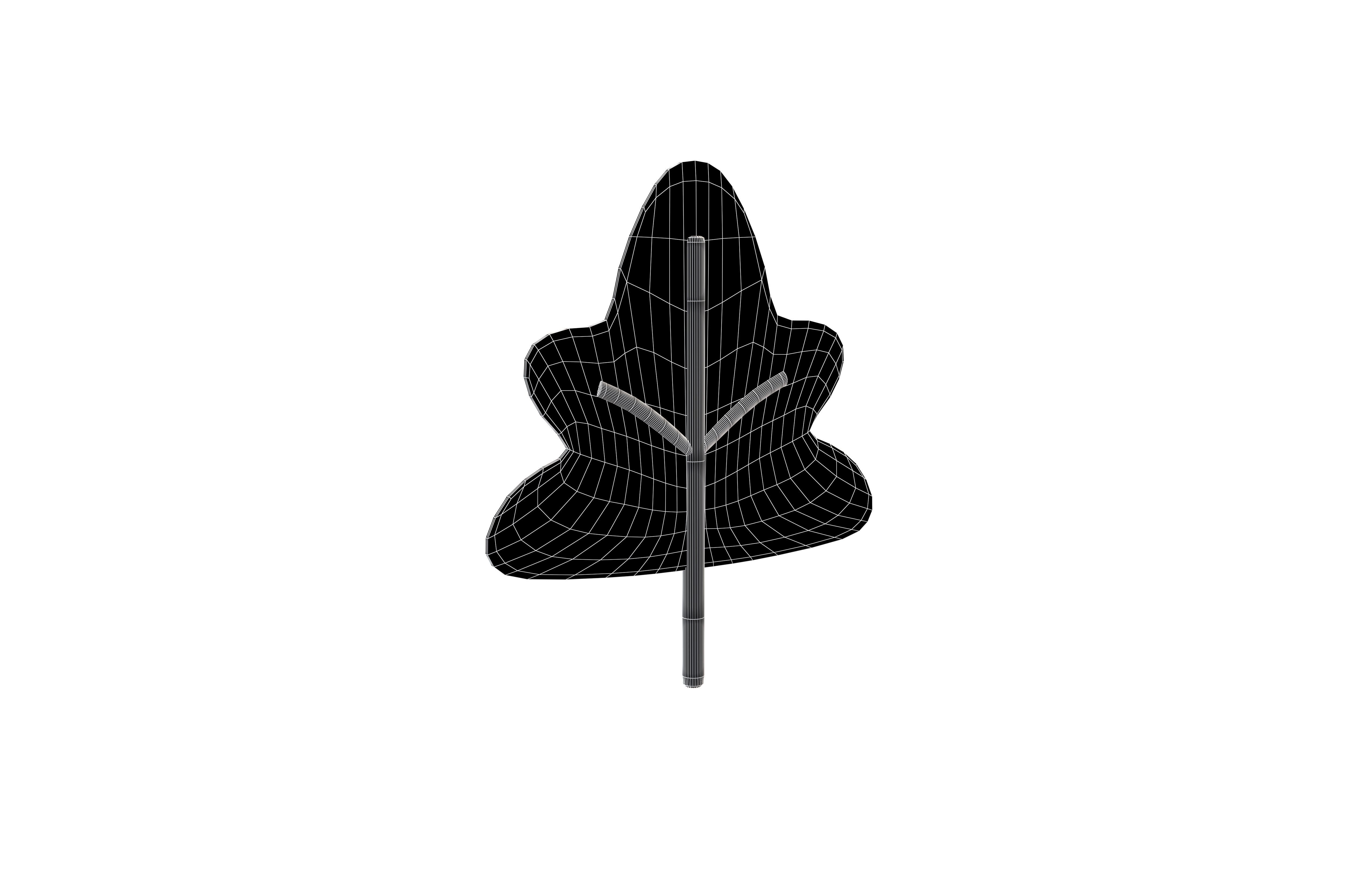 Cartoon Leaf v1 001 Low-poly 3D model_4