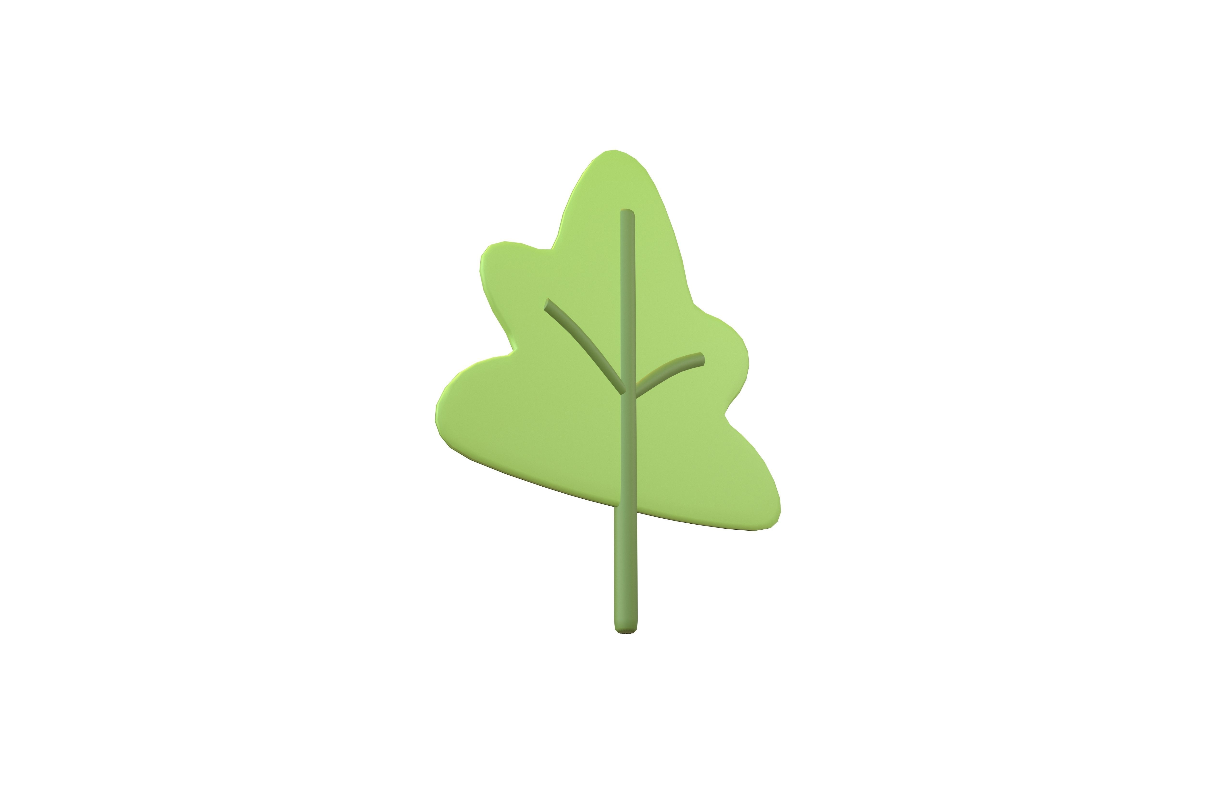Cartoon Leaf v1 001 Low-poly 3D model_2