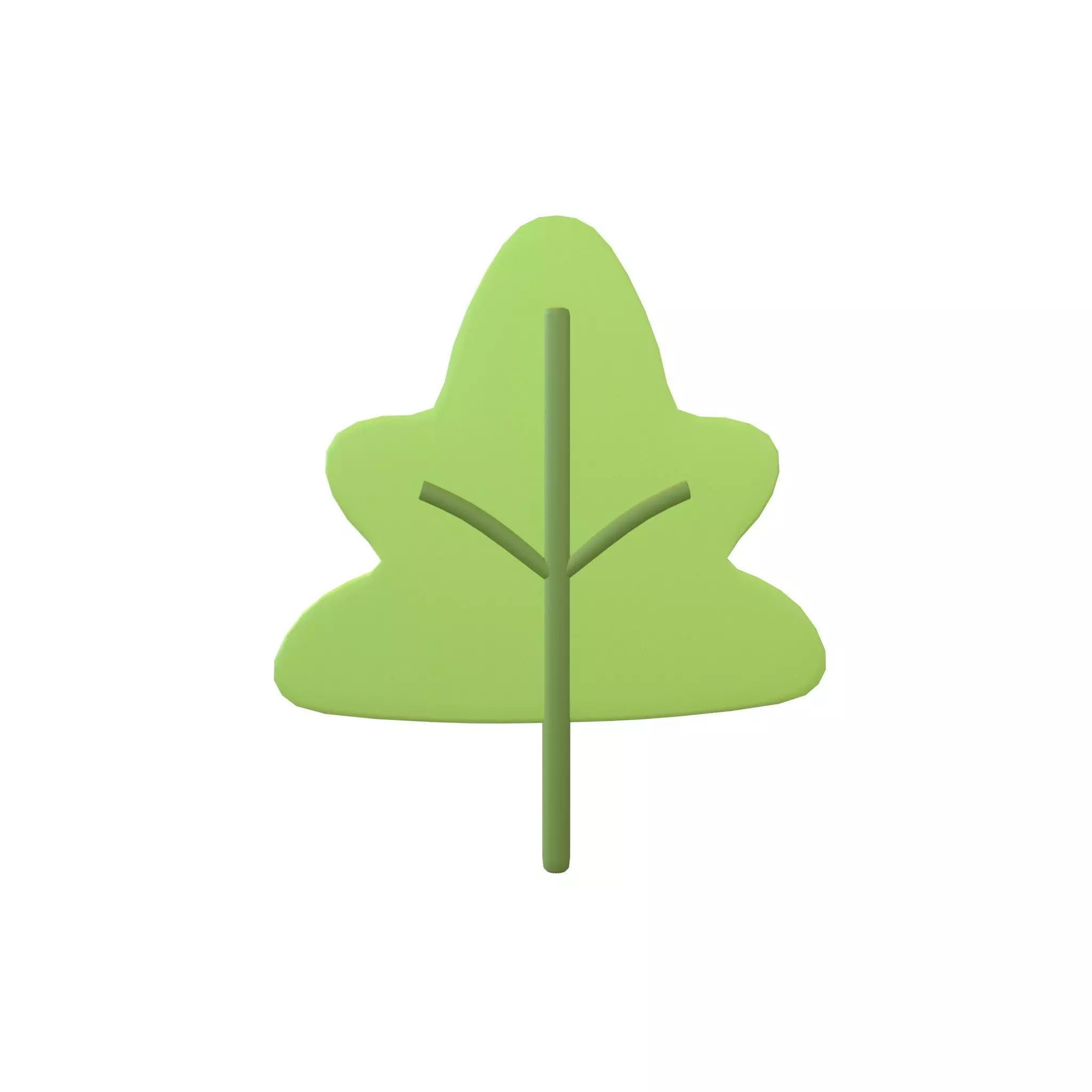 Cartoon Leaf v1 001 Low-poly 3D model_0