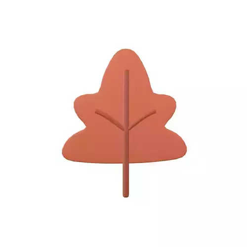 Cartoon Leaf v1 004 Low-poly 3D model