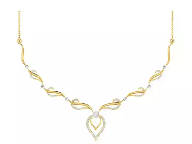 Women Necklace 3dm STL FBX OBJ Render Details