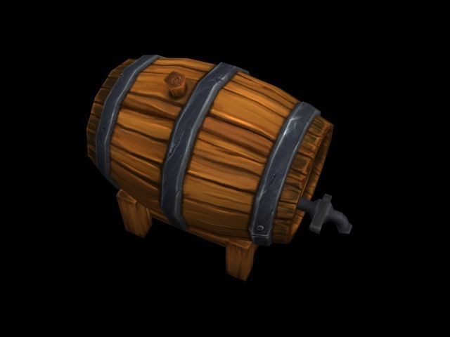 Wine Barrels Low Poly Low-poly 3D model_7