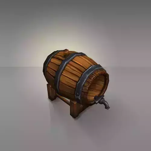 Wine Barrels Low Poly