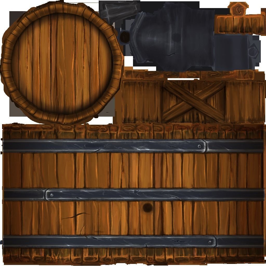 Wine Barrels Low Poly Low-poly 3D model_5