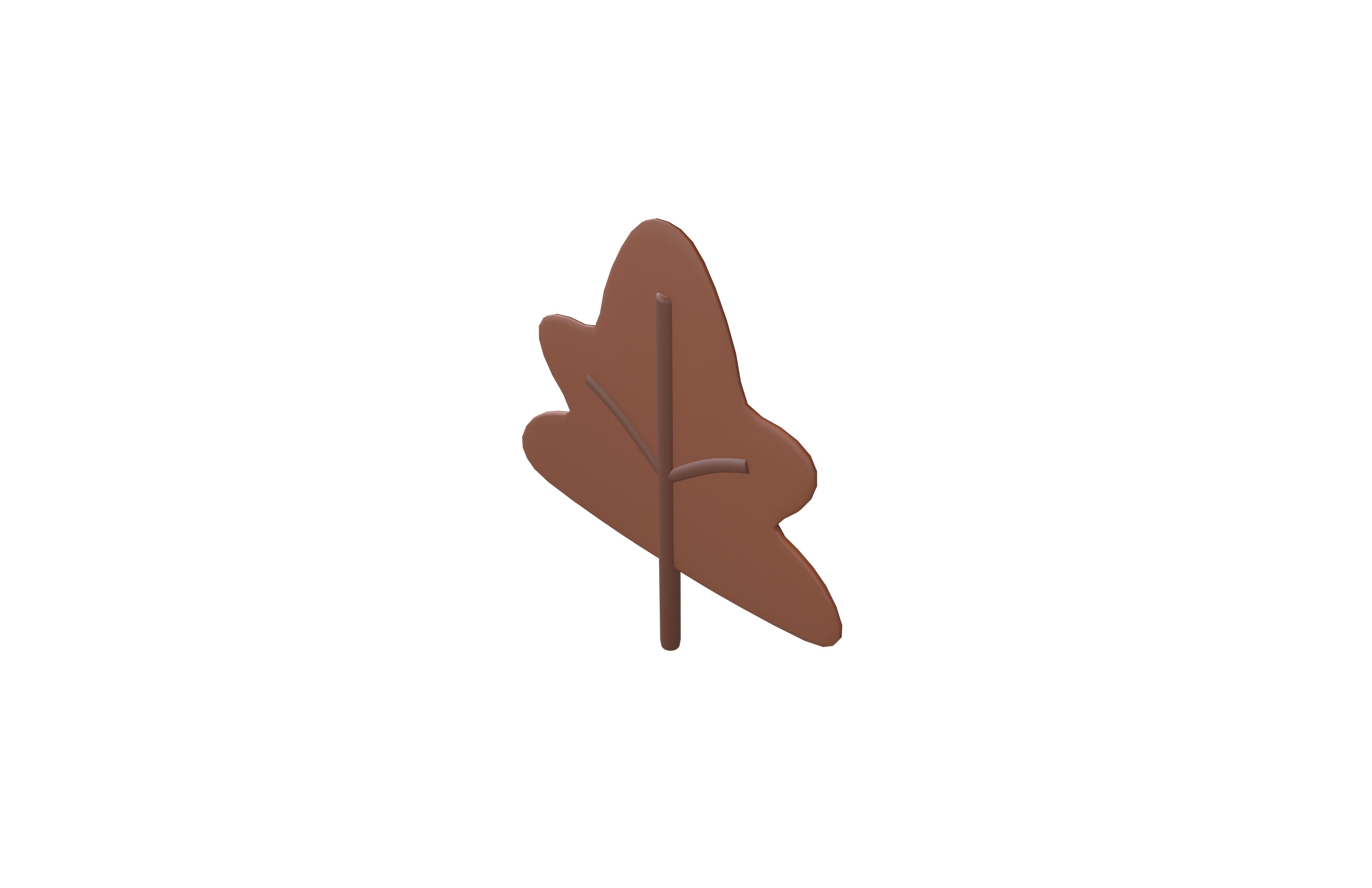 Cartoon Leaf v1 005 Low-poly 3D model_2