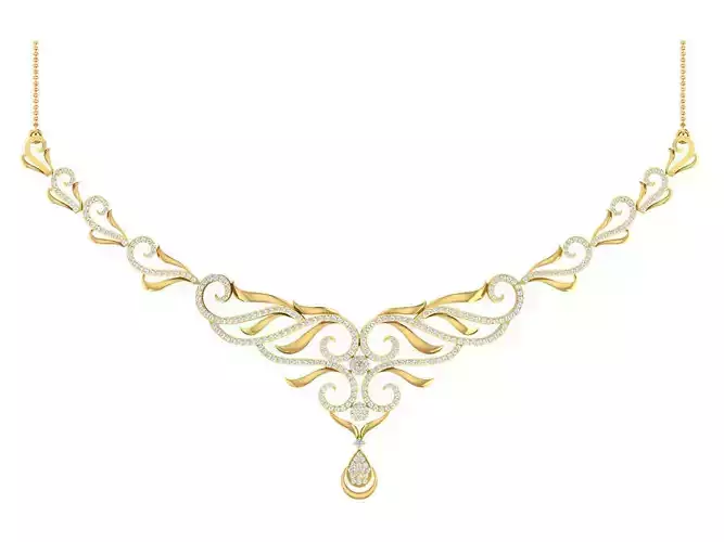 Women Necklace 3dm STL FBX OBJ Render Details