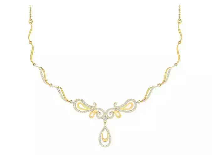 Women Necklace 3dm STL FBX OBJ Render Details