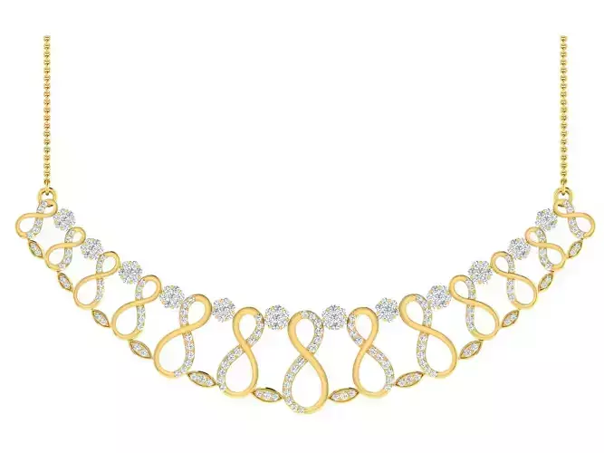 Women Necklace 3dm STL FBX OBJ Render Details