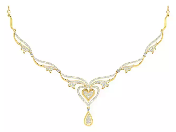 Women Necklace 3dm STL FBX OBJ Render Details