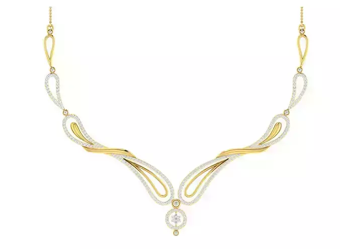 Women Necklace 3dm STL FBX OBJ Render Details