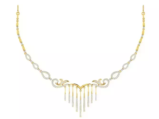 Women Necklace 3dm STL FBX OBJ Render Details