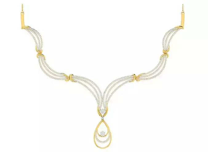 Women Necklace 3dm STL FBX OBJ Render Details