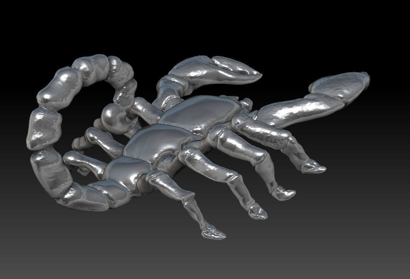 Pendant scorpion 3D print model_4