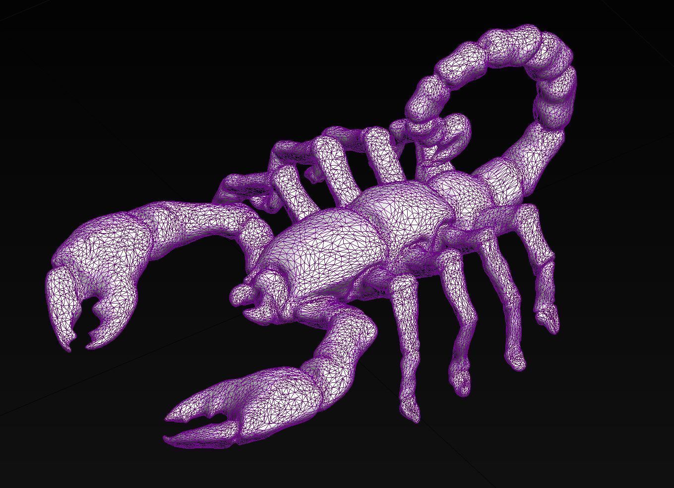 Pendant scorpion 3D print model_6