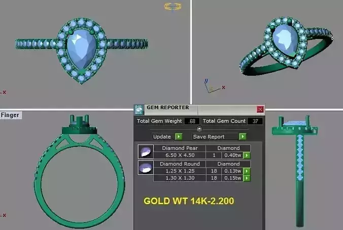 classic and elegant pear shape halo ring