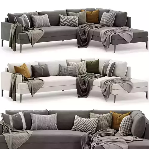 Andes Terminal Chaise Sectional sofa