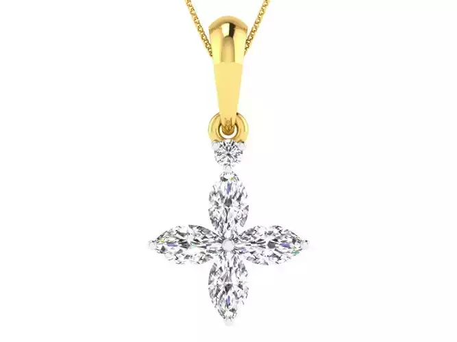 Solitaire Women Pendants 3dm STL FBX OBJ Render Details