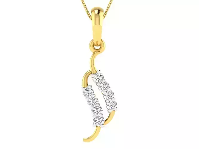 Solitaire Women Pendants 3dm STL FBX OBJ Render Details