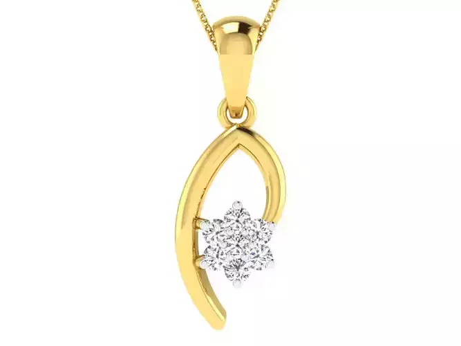 Solitaire Women Pendants 3dm STL FBX OBJ Render Details