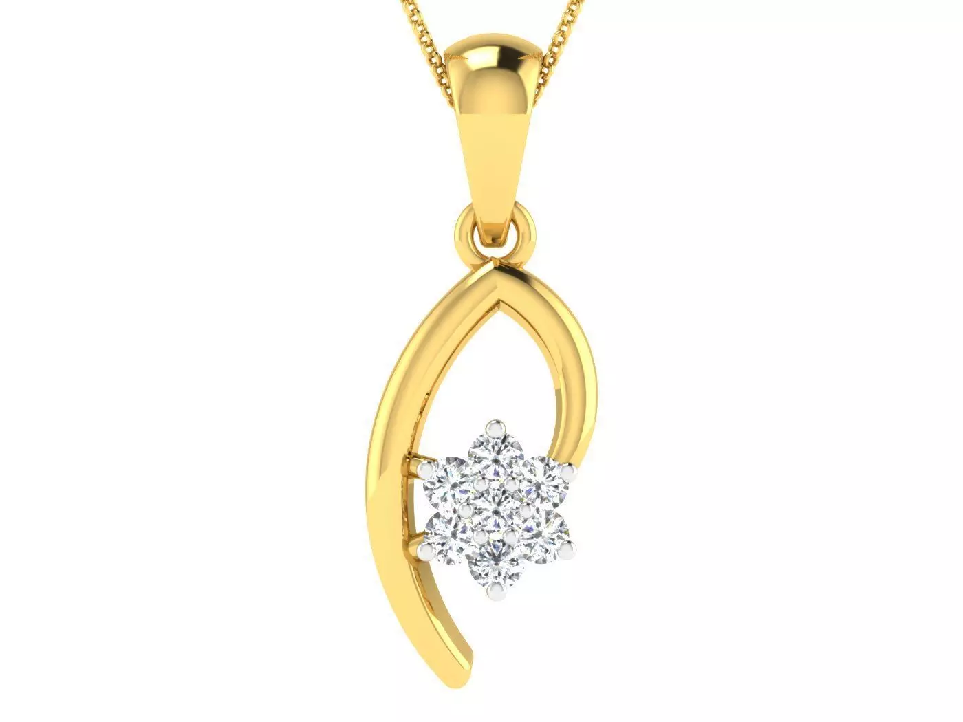 Solitaire Women Pendants 3dm STL FBX OBJ Render Details 3D print model