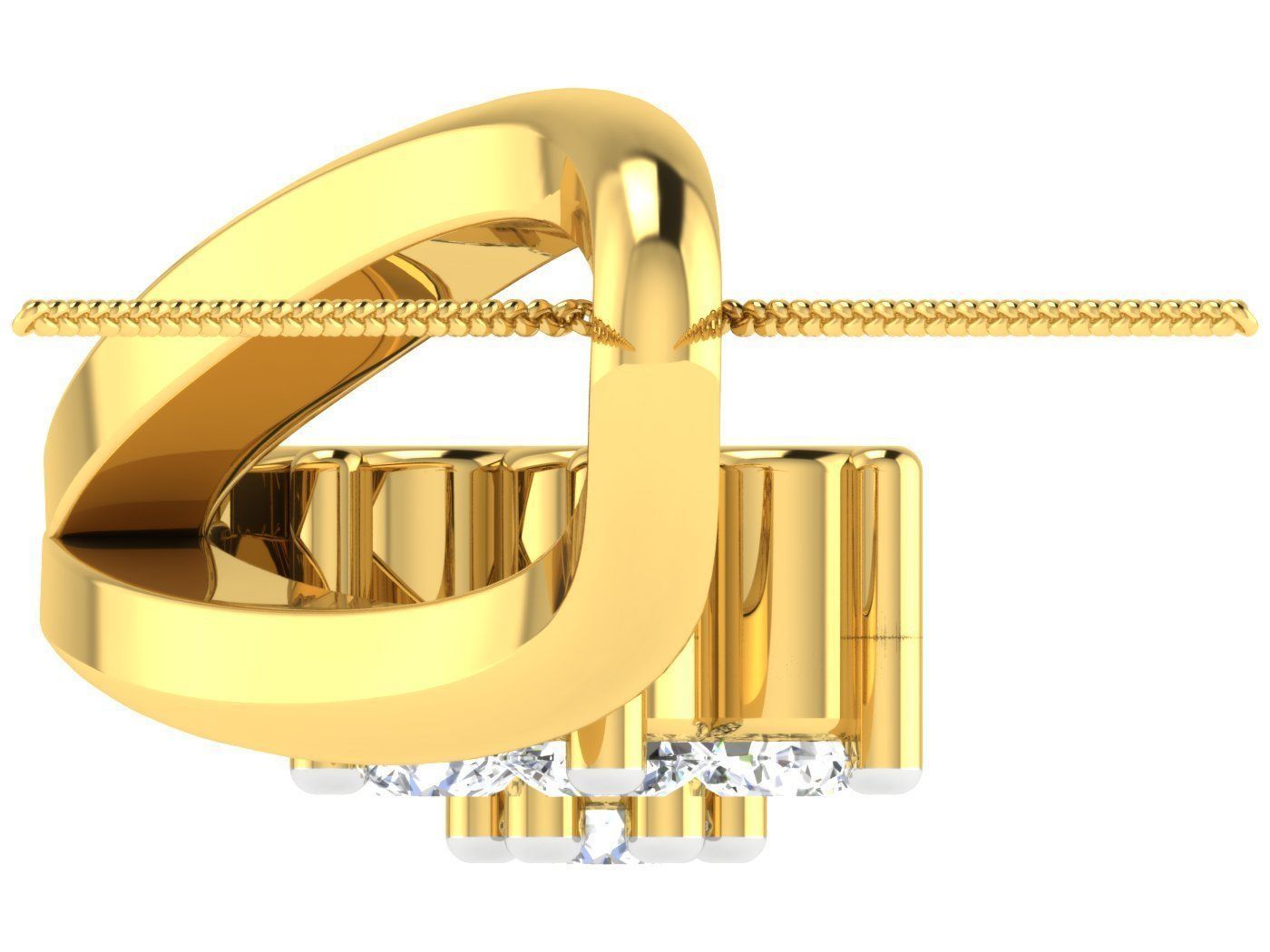 Solitaire Women Pendants 3dm STL FBX OBJ Render Details 3D print model_3