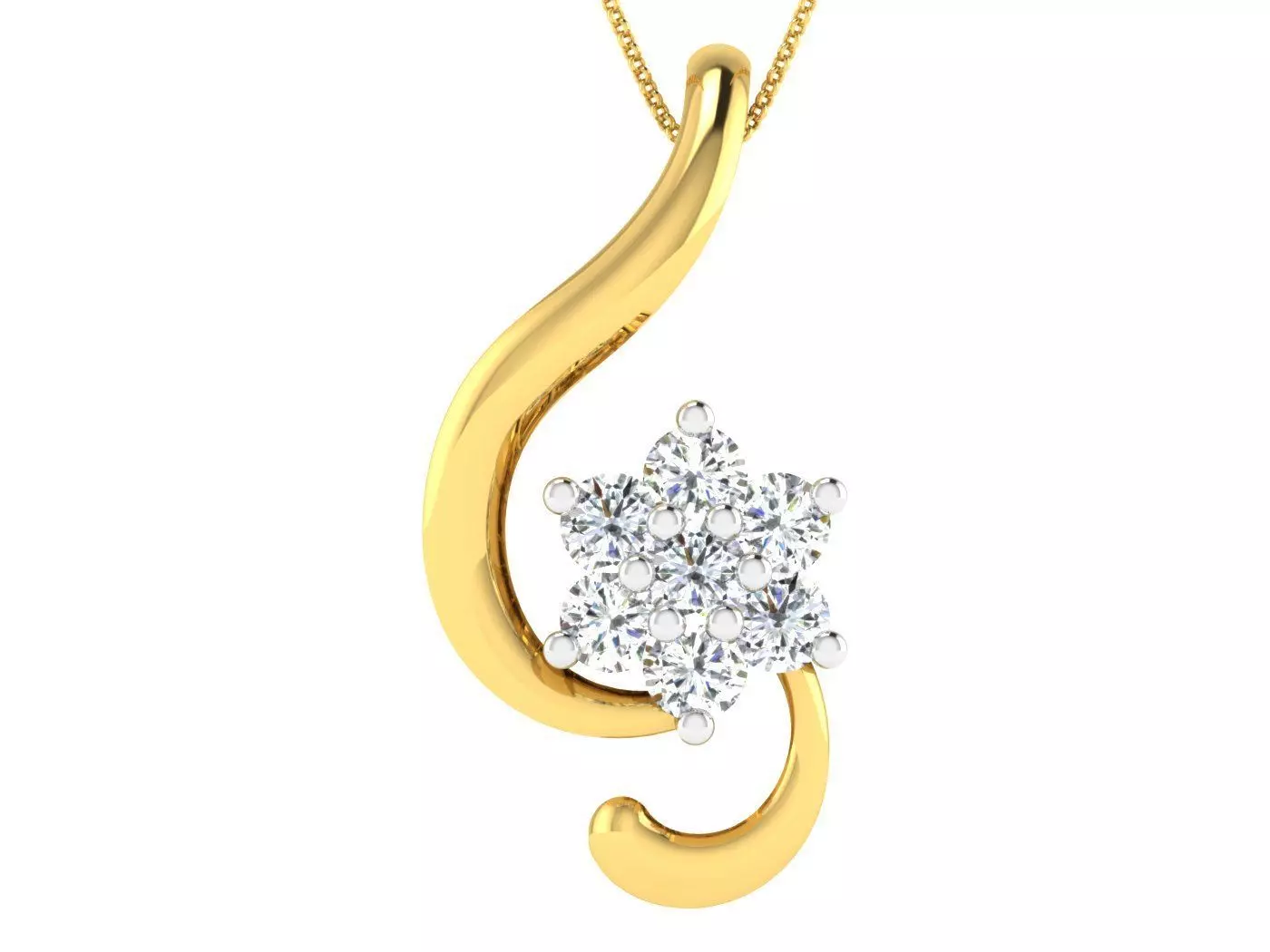 Solitaire Women Pendants 3dm STL FBX OBJ Render Details 3D print model_0