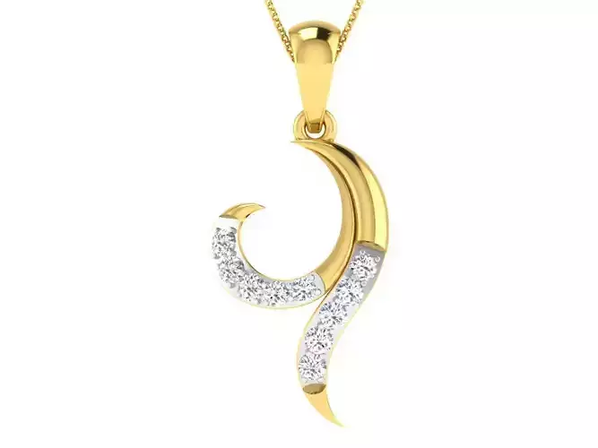Solitaire Women Pendants 3dm STL FBX OBJ Render Details