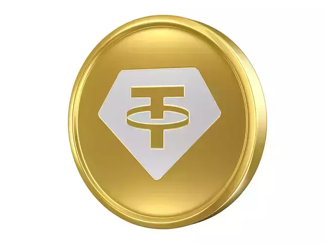 Tether Gold Coin 3D model