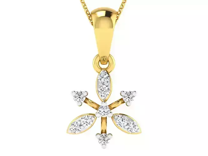 Solitaire Women Pendants 3dm STL FBX OBJ Render Details