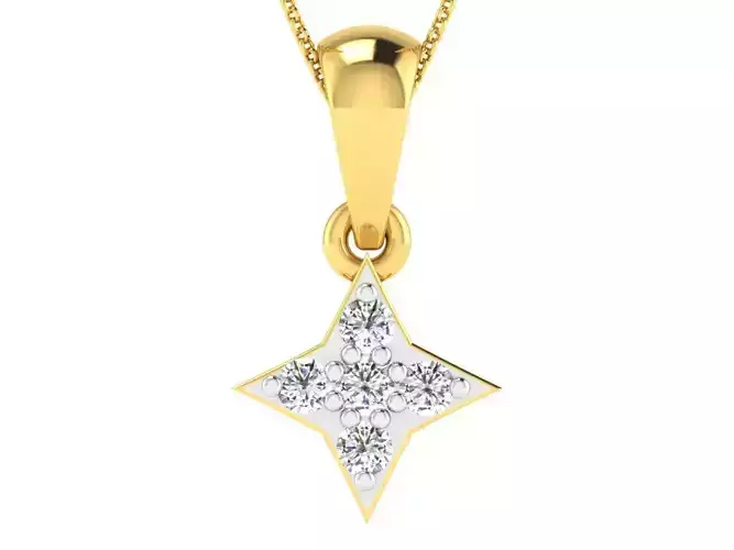 Solitaire Women Pendants 3dm STL FBX OBJ Render Details